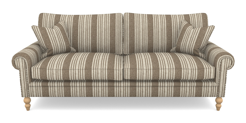 Product photograph of Aldingbourne 4 Seater Sofa In Cloth 22 - Bayadere - Peat from Sofas and Stuff Limited