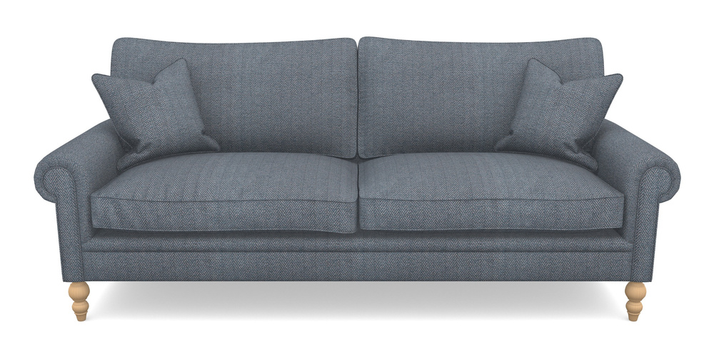 Product photograph of Aldingbourne 4 Seater Sofa In Dundee Herringbone - Denim from Sofas and Stuff Limited
