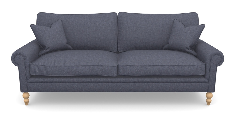 Product photograph of Aldingbourne 4 Seater Sofa In Easy Clean Plain - Navy from Sofas and Stuff Limited