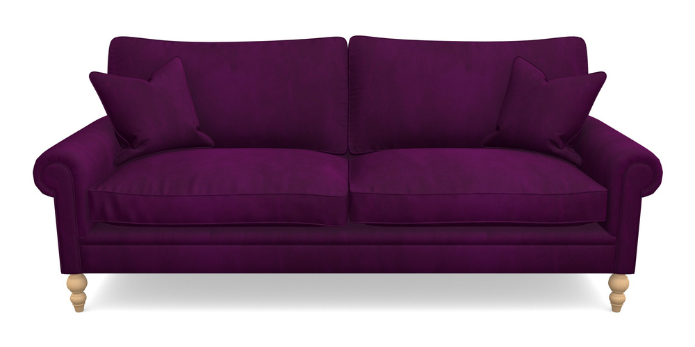 Product photograph of Aldingbourne 4 Seater Sofa In House Clever Velvet - Aubergine from Sofas and Stuff Limited