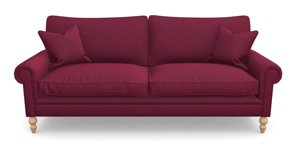 Product photograph of Aldingbourne 4 Seater Sofa In House Velvet - Claret from Sofas and Stuff Limited