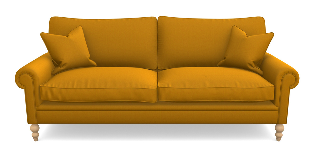 Product photograph of Aldingbourne 4 Seater Sofa In House Velvet - Saffron from Sofas and Stuff Limited