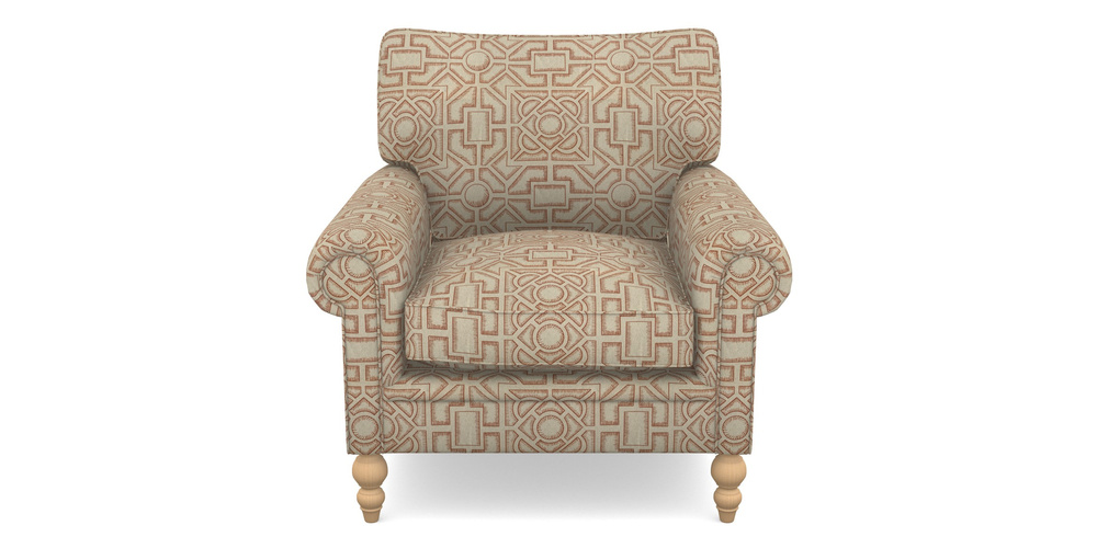 Product photograph of Aldingbourne Chair In Rhs Collection - Large Knot Garden Linen - Terracotta from Sofas and Stuff Limited