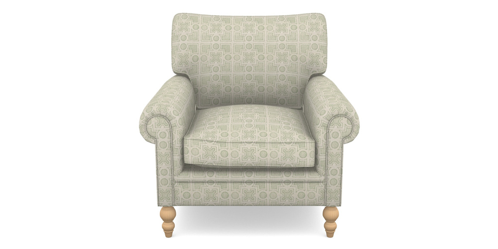 Product photograph of Aldingbourne Chair In Rhs Collection - Small Knot Garden Cotton Weave - Pistachio from Sofas and Stuff Limited