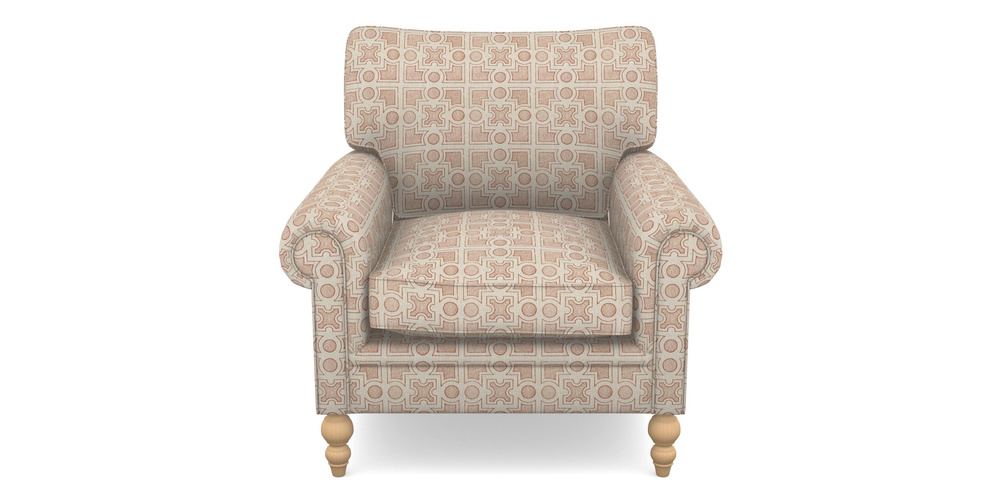 Product photograph of Aldingbourne Chair In Rhs Collection - Small Knot Garden Cotton Weave - Terracotta from Sofas and Stuff Limited