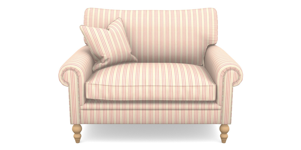 Product photograph of Aldingbourne Snuggler In Cloth 22 - Racing Stripes Ayr - Cherry from Sofas and Stuff Limited