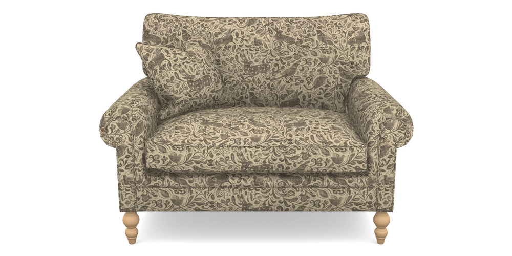 Product photograph of Aldingbourne Snuggler In V A Drawn From Nature - Bird And Rabbit - Brown from Sofas and Stuff Limited