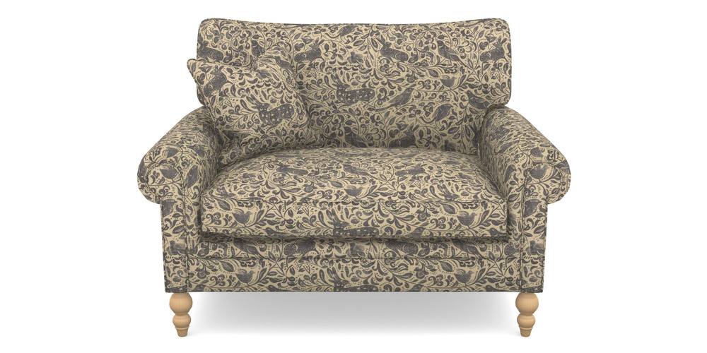 Product photograph of Aldingbourne Snuggler In V A Drawn From Nature - Bird And Rabbit - Navy from Sofas and Stuff Limited