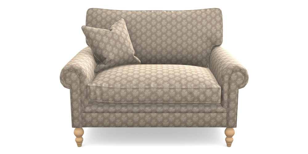 Product photograph of Aldingbourne Snuggler In Cloth 21 - Coral 1 - Beech from Sofas and Stuff Limited