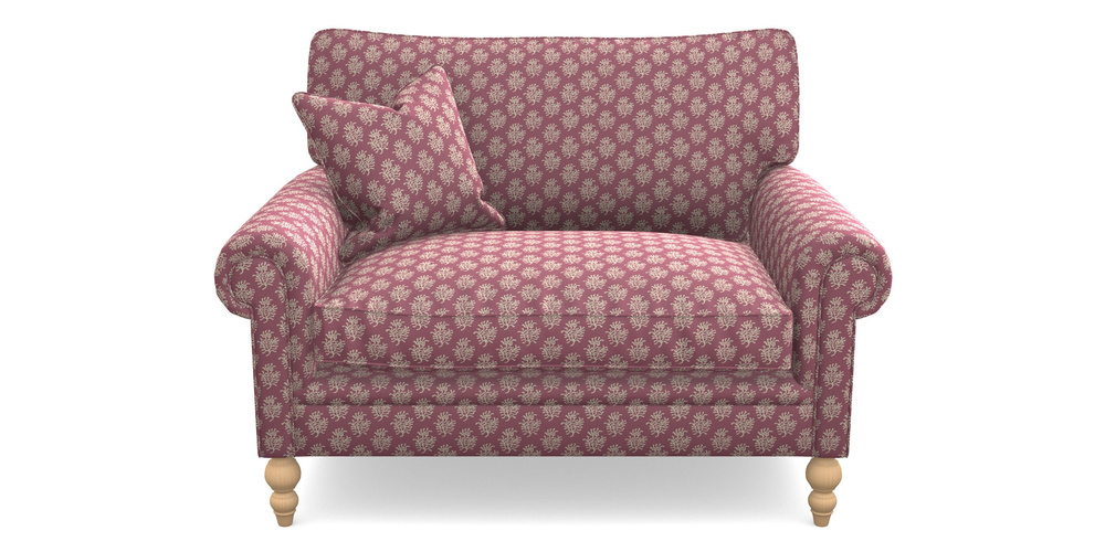 Product photograph of Aldingbourne Snuggler In Cloth 21 - Coral 1 - Cassis from Sofas and Stuff Limited