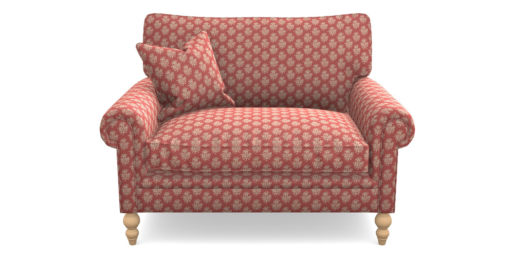 Product photograph of Aldingbourne Snuggler In Cloth 21 - Coral 1 - Ginger Snap from Sofas and Stuff Limited