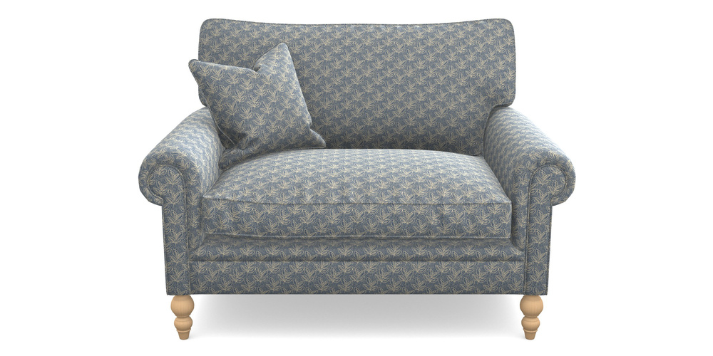 Product photograph of Aldingbourne Snuggler In Cloth 21 - Decorative Leaf - Bilberry from Sofas and Stuff Limited