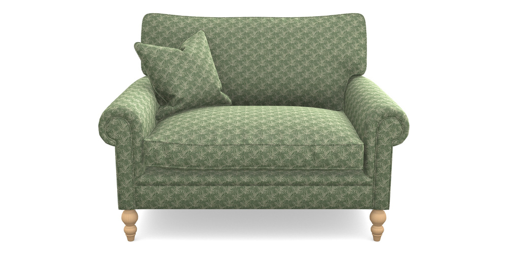 Product photograph of Aldingbourne Snuggler In Cloth 21 - Decorative Leaf - Forest from Sofas and Stuff Limited