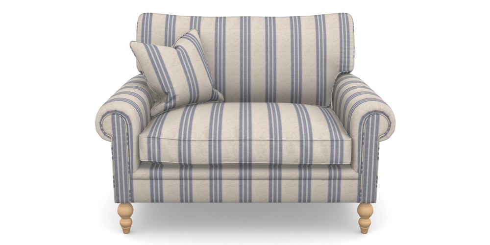 Product photograph of Aldingbourne Snuggler In Cloth 18 Stripes - Bengal - Indigo from Sofas and Stuff Limited