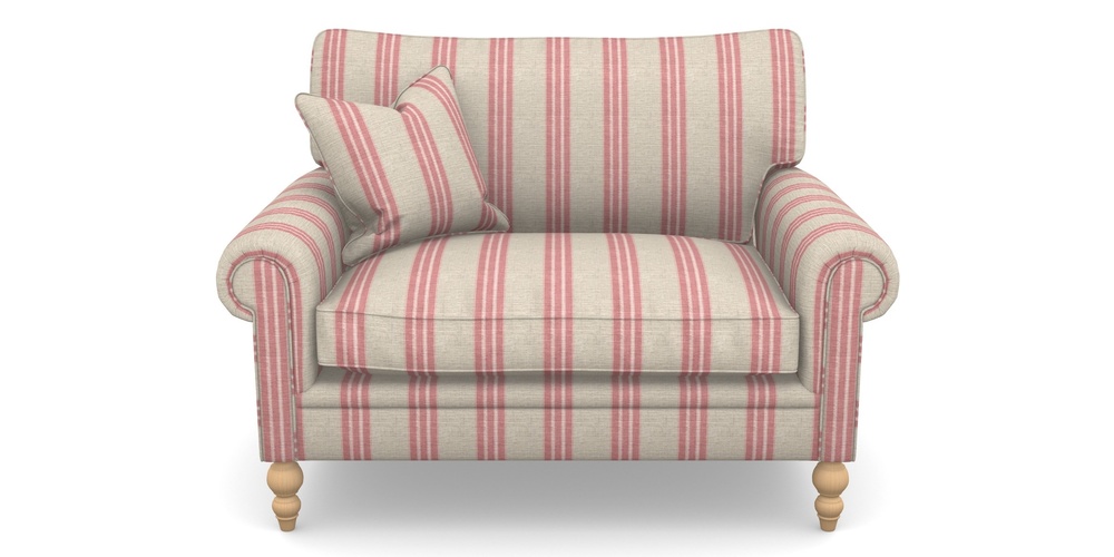 Product photograph of Aldingbourne Snuggler In Cloth 18 Stripes - Bengal - Cranberry from Sofas and Stuff Limited