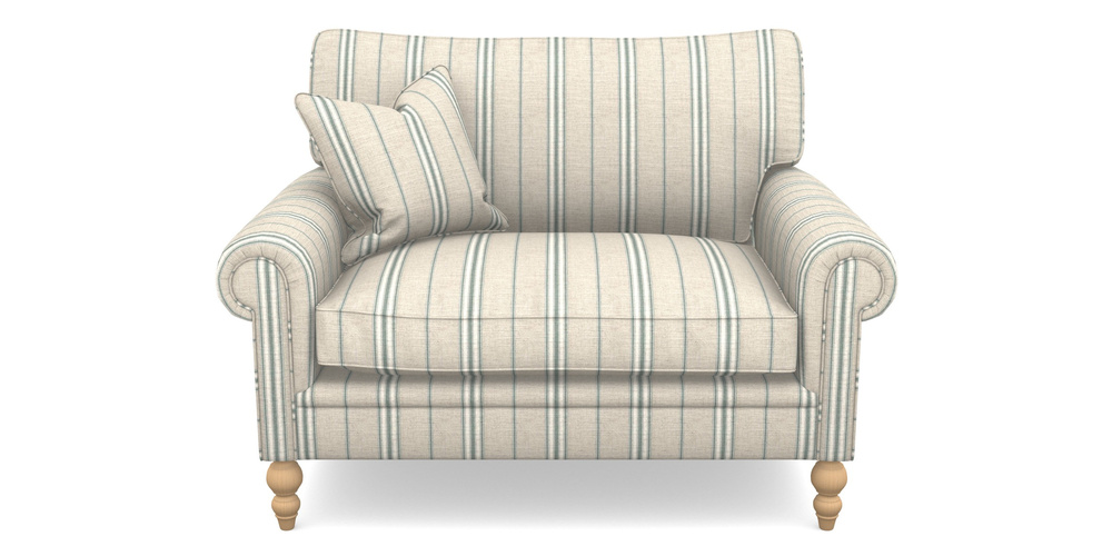 Product photograph of Aldingbourne Snuggler In Cloth 18 Stripes - Regimental - Basil from Sofas and Stuff Limited