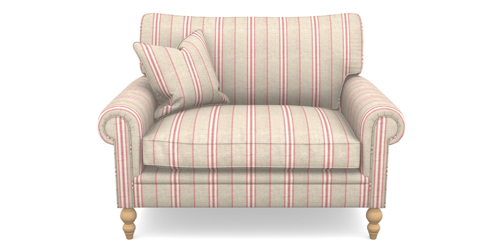 Product photograph of Aldingbourne Snuggler In Cloth 18 Stripes - Regimental - Cranberry from Sofas and Stuff Limited