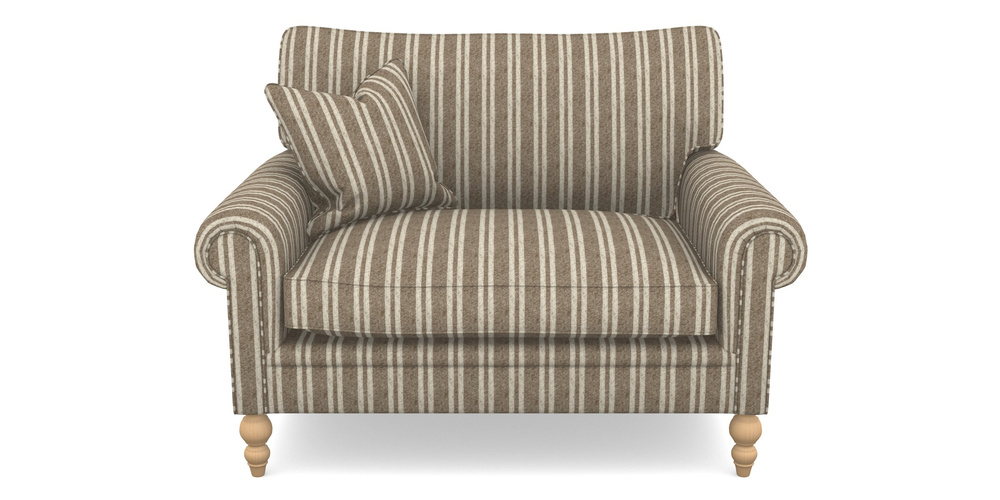 Product photograph of Aldingbourne Snuggler In Cloth 22 - Barcode - Peat from Sofas and Stuff Limited