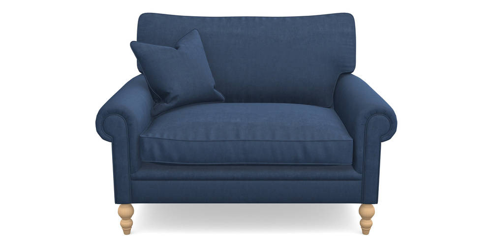 Product photograph of Aldingbourne Snuggler In Clever Tough And Eco Velvet - Agean from Sofas and Stuff Limited