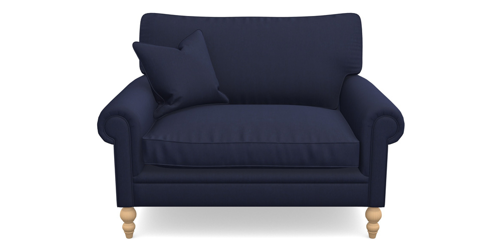 Product photograph of Aldingbourne Snuggler In Clever Tough And Eco Velvet - Indigo from Sofas and Stuff Limited