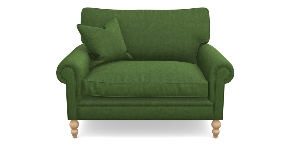 Product photograph of Aldingbourne Snuggler In Clever Tough And Eco Velvet - Shamrock from Sofas and Stuff Limited