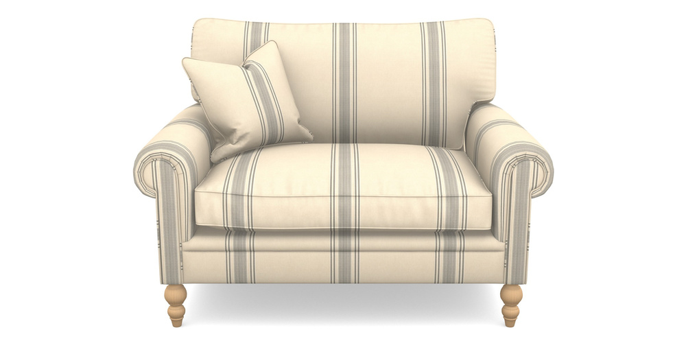 Product photograph of Aldingbourne Snuggler In Cloth 22 - Racing Stripes Cheltenham - Charcoal from Sofas and Stuff Limited