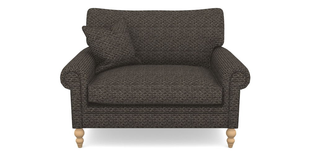 Product photograph of Aldingbourne Snuggler In Cloth 20 - Design 3 - Chestnut Weave from Sofas and Stuff Limited