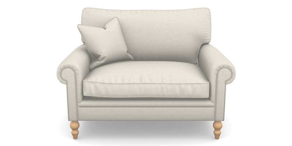 Product photograph of Aldingbourne Snuggler In Easy Clean Plain - Chalk from Sofas and Stuff Limited