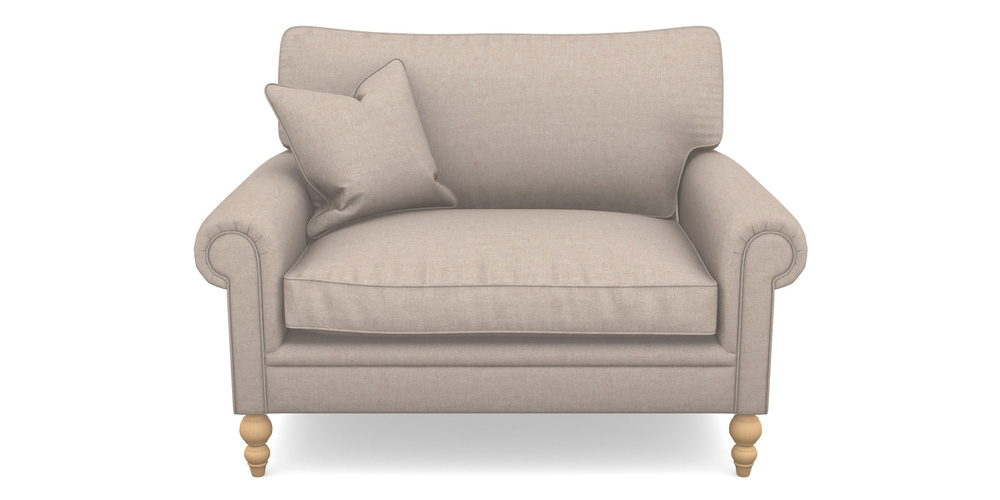 Product photograph of Aldingbourne Snuggler In Easy Clean Plain - Cream from Sofas and Stuff Limited