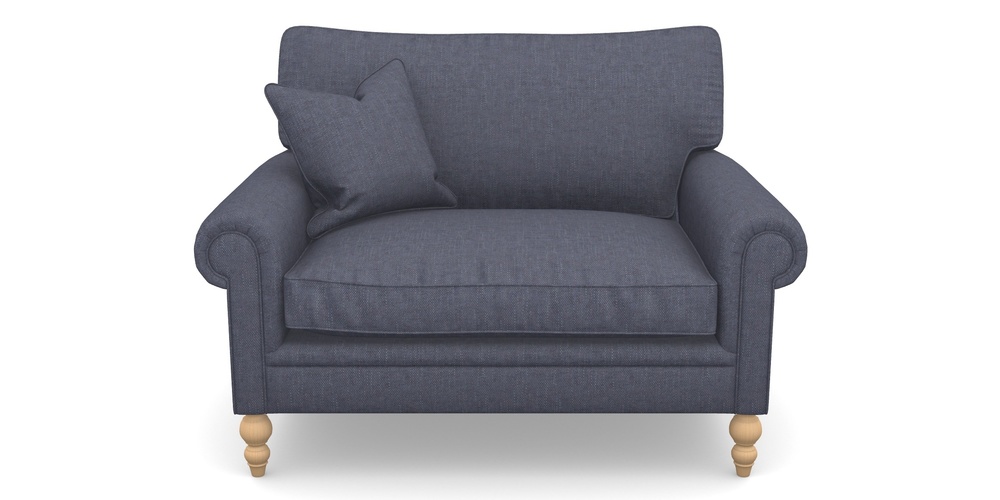 Product photograph of Aldingbourne Snuggler In Easy Clean Plain - Navy from Sofas and Stuff Limited