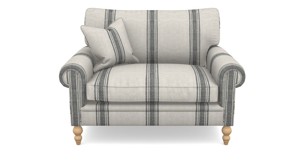 Product photograph of Aldingbourne Snuggler In Flemish Stripe - Flemish Black from Sofas and Stuff Limited