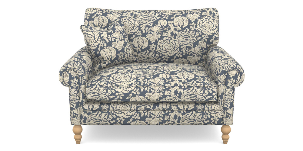 Product photograph of Aldingbourne Snuggler In V A Brompton Collection - Flowering Kale - Midnight Blue from Sofas and Stuff Limited