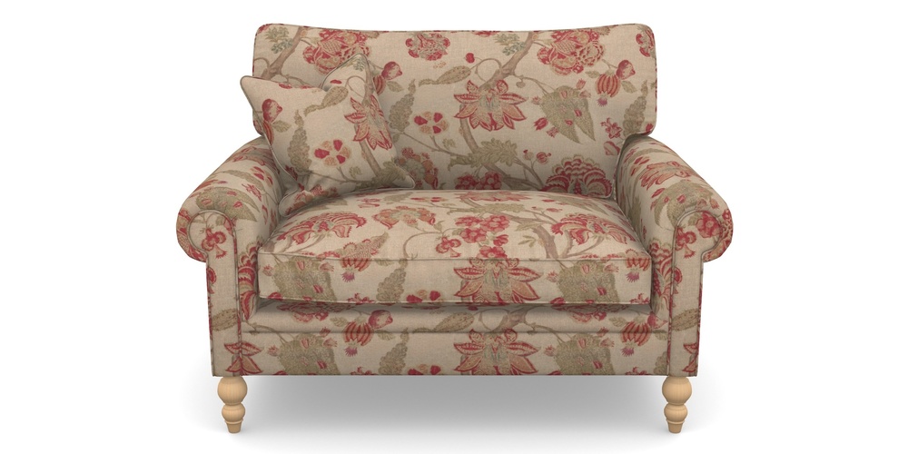 Product photograph of Aldingbourne Snuggler In Floral Linen - Indienne T Rosso from Sofas and Stuff Limited