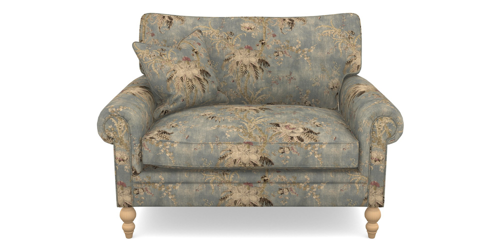 Product photograph of Aldingbourne Snuggler In Floral Linen - Zefferino Danish Girl from Sofas and Stuff Limited