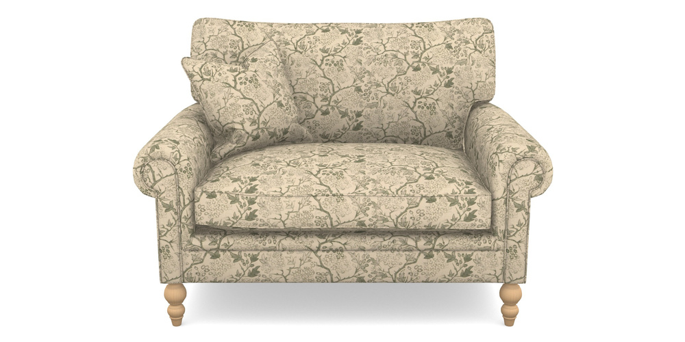 Product photograph of Aldingbourne Snuggler In Rhs Collection - Gertrude Jekyll Linen Cotton Blend - Green from Sofas and Stuff Limited