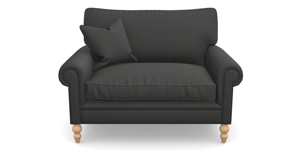 Product photograph of Aldingbourne Snuggler In House Velvet - Charcoal from Sofas and Stuff Limited