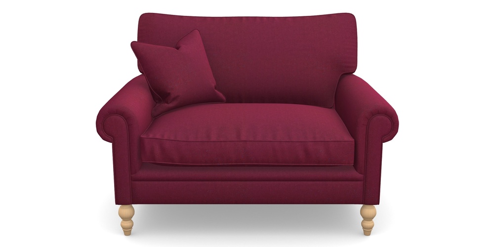 Product photograph of Aldingbourne Snuggler In House Velvet - Claret from Sofas and Stuff Limited