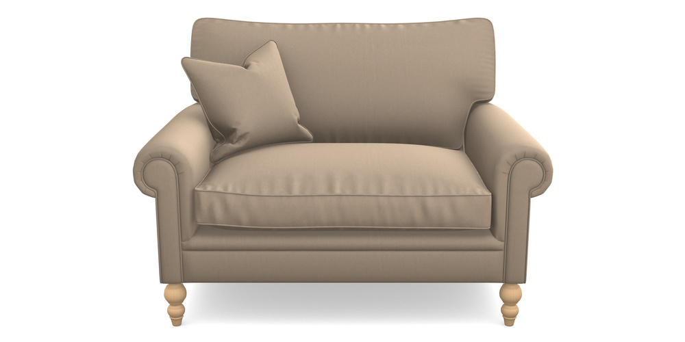 Product photograph of Aldingbourne Snuggler In House Velvet - Linen from Sofas and Stuff Limited