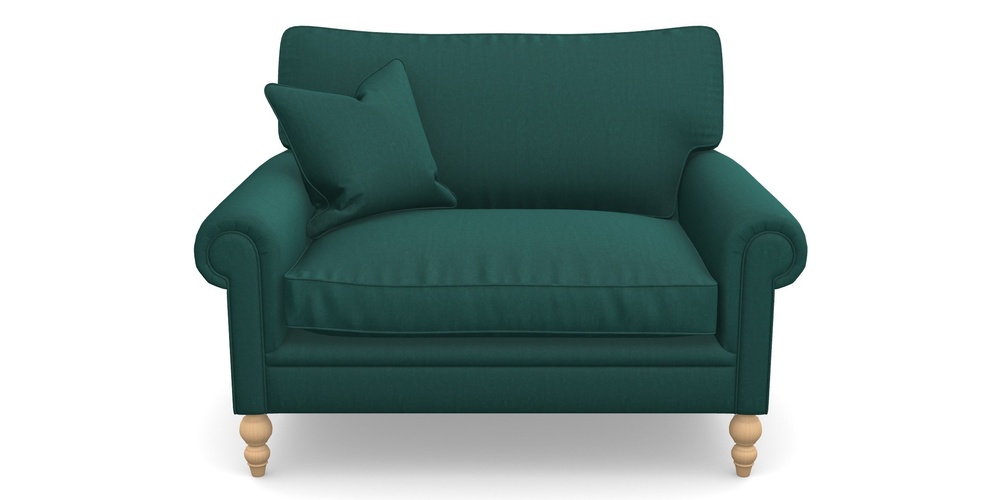 Product photograph of Aldingbourne Snuggler In House Velvet - Peacock from Sofas and Stuff Limited