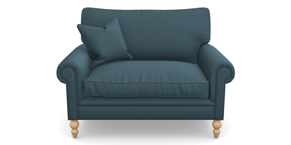 Product photograph of Aldingbourne Snuggler In House Velvet - Petrol from Sofas and Stuff Limited