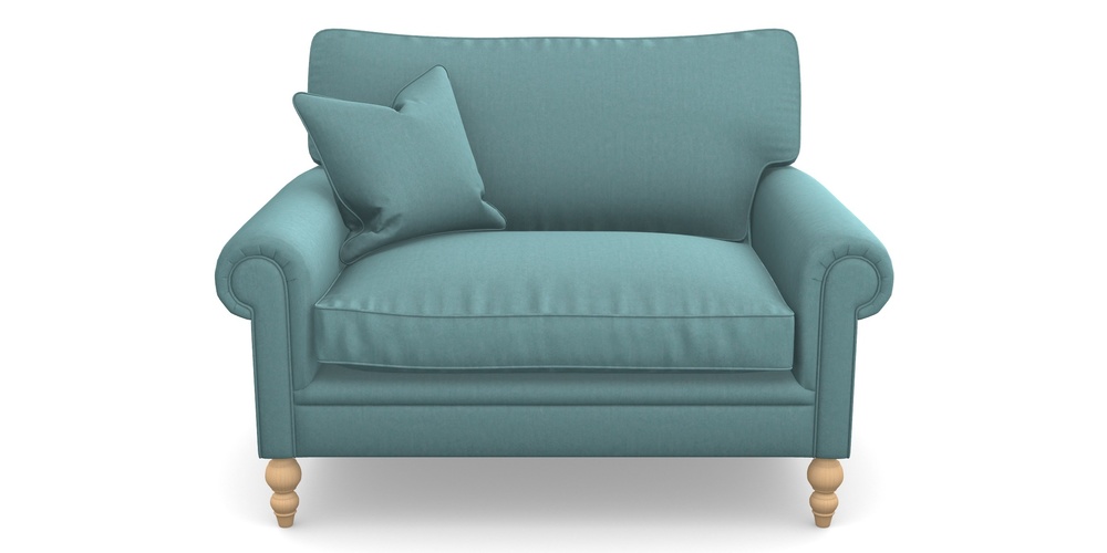 Product photograph of Aldingbourne Snuggler In House Velvet - Wedgewood from Sofas and Stuff Limited