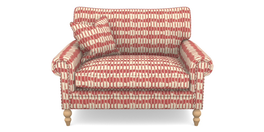 Product photograph of Aldingbourne Snuggler In V A Brompton Collection - Ikat - Chilli from Sofas and Stuff Limited