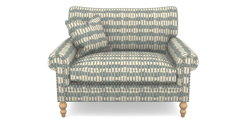 Product photograph of Aldingbourne Snuggler In V A Brompton Collection - Ikat - Pebble from Sofas and Stuff Limited