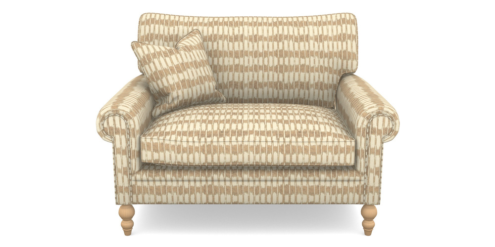 Product photograph of Aldingbourne Snuggler In V A Brompton Collection - Ikat - Assam Tea from Sofas and Stuff Limited