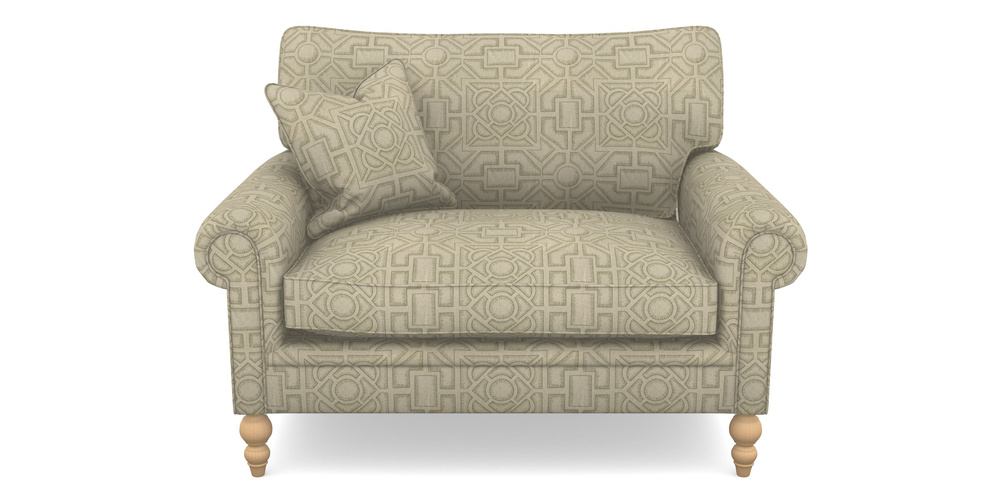 Product photograph of Aldingbourne Snuggler In Rhs Collection - Large Knot Garden Linen - Pistachio from Sofas and Stuff Limited