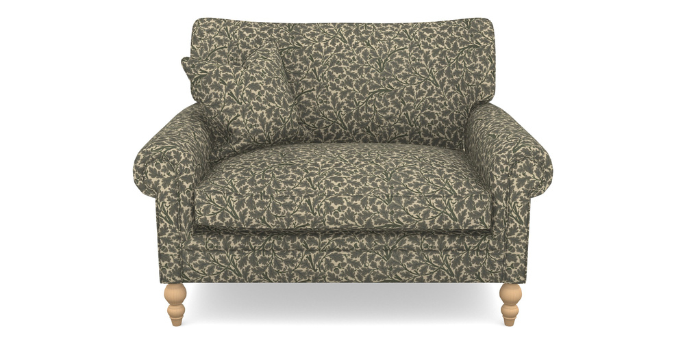 Product photograph of Aldingbourne Snuggler In V A Drawn From Nature Collection - Oak Tree - Dark Green from Sofas and Stuff Limited