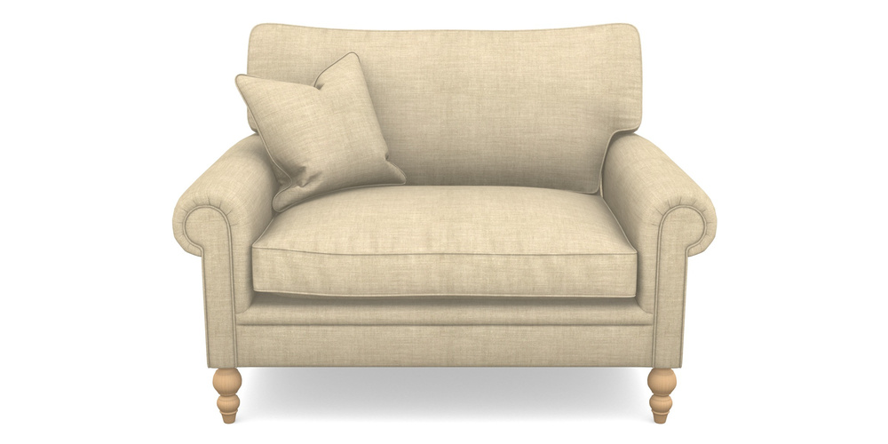 Product photograph of Aldingbourne Snuggler In Posh Linen - Oatmeal from Sofas and Stuff Limited