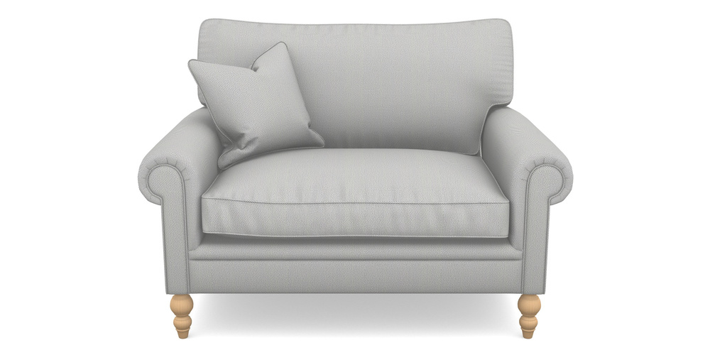 Product photograph of Aldingbourne Snuggler In Two Tone Plain - Grey from Sofas and Stuff Limited