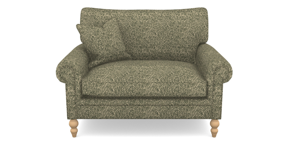 Product photograph of Aldingbourne Snuggler In V A Drawn From Nature Collection - Willow - Dark Green from Sofas and Stuff Limited