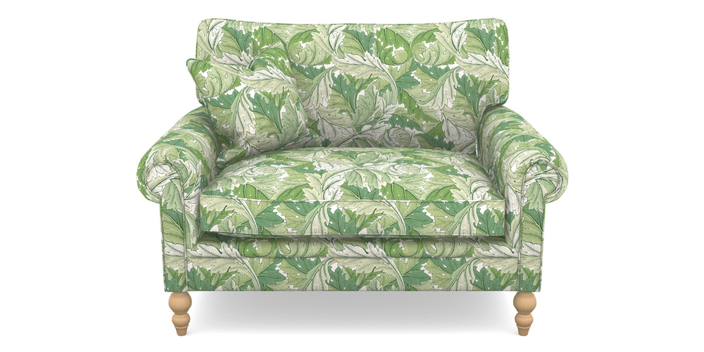 Product photograph of Aldingbourne Snuggler In William Morris Collection - Acanthus - Leaf Green from Sofas and Stuff Limited